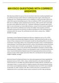 609 ESCO Questions with Correct Answers &vert; Exam Prep 2025