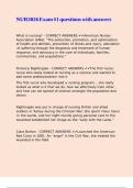 NUR3026 Exam -1 questions with answers