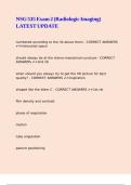 NSG 535 Exam 2 &lpar;Radiologic Imaging&rpar; LATEST UPDATE