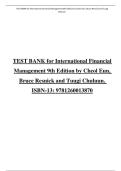Test Bank For International Financial Management ISE Paperback &ndash; January 1&comma; 2023 by Cheol Eun&vert;&vert;ISBN&colon;9781266224058