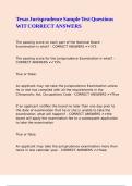 Texas Jurisprudence Sample Test Questions WIT CORRECT ANSWERS