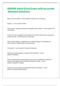 ARDMS Adult Echo Exam with accurate detailed solutions 