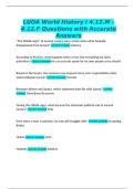 LUOA World History I 4&period;12&period;M - 4&period;12&period;F Questions with Accurate Answers