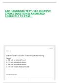 AAP HANDBOOK TEST &lpar;120 MULTIPLE CHOICE QUESTIONS&rpar; ANSWERED CORRECTLY TO PASS&excl;&excl;