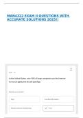 MAN4322 EXAM II QUESTIONS WITH ACCURATE SOLUTIONS 2025&excl;&excl;
