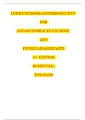 Test bank Lehne's Pharmacotherapeutics for Advanced Practice Nurses and Physician 2nd Edition Test Bank - Chapter 1 - 92 2024&sol;2025