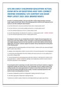 ILTS 206 EARLY CHILDHOOD EDUCATION ACTUAL EXAM WITH 80 QUESTIONS AND 100&percnt; CORRECT VERIFIED ANSWERS&sol; ILTS CONTENT 206 EXAM PREP LATEST 2025-2026 &lpar;BRAND NEW&excl;&excl;&rpar;