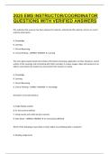 2025 EMS INSTRUCTOR&sol;COORDINATOR QUESTIONS WITH VERIFIED ANSWERS