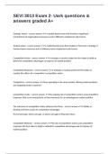 SEVI 3013 Exam 2- Uark questions & answers graded A&plus;