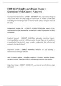 EDF 6437 Single case design Exam 1 Questions With Correct Answers