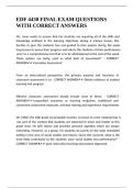 EDF 4430 FINAL EXAM QUESTIONS WITH CORRECT ANSWERS 