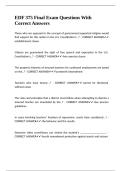 EDF 375 Final Exam Questions With Correct Answers