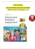 COMPLETE TEST BANK Advanced Pediatric Assessment, 3rd Edition (Ellen M. Chiocca) All Chapters 1 - 26|isbn 9780826150219 |Newest edition 2025/26 A+