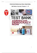 Complete Test Bank  for &ndash;American Democracy  Now&comma; Essentials&comma; 8th Edition by HarrisonN &vert; Complete Exam Question&vert;Ultimate guide 100&percnt; Verified 2025  A&plus;