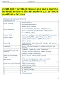GNUR 238 Test Bank Questions and accurate  detailed answers latest update 2025-2026  verified solutions
