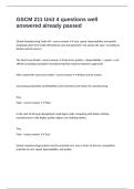 GSCM 211 Unit 4 questions well answered already passed
