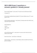 SEVI 4583 Exam 3 questions n answers graded A&plus; already passed