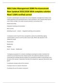 WGU Sales Management D099 Pre-Assessment New Updated 2025&sol;2026 With complete solution New&excl;&excl; 100&percnt; verified correct 