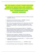 BIO 189 EXAM 4 STUDY GUIDE 2025&sol;2026  COMPLETE QUESTIONS AND CORRECT  DETAILED ANSWERS WITH RATIONALES &vert;&vert;  100&percnt; GUARANTEED PASS  <RECENT VERSION> 
