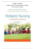 Complete &ndash; Test Bank Pediatric Nursing&colon; A Case-Based Approach&comma; 2 nd Edition&period; By Gannon Tagher&comma; Lisa Knapp&period; &lpar;All Chapters&comma; Latest Edition&comma; 100&percnt; Verified Answers with Rationales&rpar;