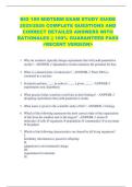 BIO 189 MIDTERM EXAM STUDY GUIDE  2025&sol;2026 COMPLETE QUESTIONS AND  CORRECT DETAILED ANSWERS WITH  RATIONALES &vert;&vert; 100&percnt; GUARANTEED PASS  <RECENT VERSION> 