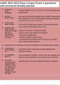 UARK SEVI 3013 Ryan Cooper Exam 2 questions well answered already passed
