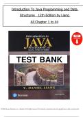 Introduction to Java Programming and Data Structures &ndash; 12th Edition&comma; Y&period; Daniel Liang &ndash; Complete Test Bank &lpar;Chapters 1&ndash;44&rpar;