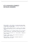 ICTL EXAM WITH CORRECT DETAILED ANSWERS