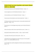Florida Dental Law Exam Questions and answers Newest RATED A&plus; 2025&sol;2026 