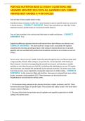 PORTAGE NUTRITION BIOD 121 EXAM 1 QUESTIONS AND ANSWERS UPDATED 2025&sol;2026 ALL ANSWERS 100&percnt; CORRECT VERIFIED BEST GRADED A&plus; FOR SUCCESS