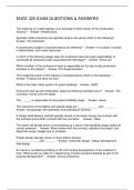 ENCE 325 EXAM QUESTIONS & ANSWERS