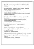 Nurs 243&colon; Immune Responses Questions With Complete Solutions