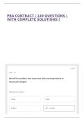 PBA CONTRACT &vert; 149 QUESTIONS &vert; WITH COMPLETE SOLUTIONS&excl;&excl;