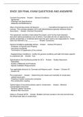 ENCE 325 FINAL EXAM QUESTIONS AND ANSWERS