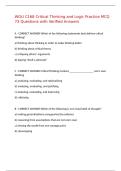 WGU C168 Critical Thinking and Logic Practice MCQ 73 Questions with Verified Answers&comma;100&percnt;CORRECT