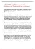 WGU C168 Critical Thinking and Logic Pre Assessment 89 Questions with Verified Answers&comma;100&percnt;CORRECT