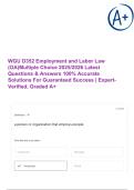 WGU D352 Employment and Labor Law &lpar;OA&rpar;Multiple Choice 2025&sol;2026 Latest Questions & Answers 100&percnt; Accurate Solutions For Guaranteed Success &vert; ExpertVerified&comma; Graded A&plus;