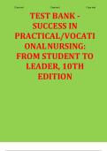 Test Bank - Success in Practical&sol;Vocational Nursing 10th Edition&comma; &lpar; Janyce L&period; Carroll&comma;2025&rpar; All Chapters &vert;&vert; Latest Edition