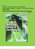 Test Bank For Clinical Nursing Skills and Techniques&comma; 11th Edition &lpar; Potter&comma; perry &comma; 2025&rpar; All Chapters 1-43 &vert; Latest Edition