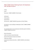 WGU C168 Critical Thinking Exam 132 Questions with Verified Answers&comma;100&percnt;CORRECT