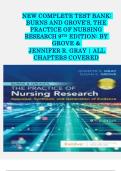 Test Bank - Burns and Grove&rsquo;s the Practice of Nursing Research 9th Edition &lpar;Susan K&period; Grove&period; 2025&rpar; Latest Edition &vert;&vert; Instant Download