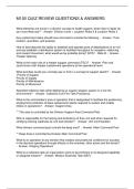 M100 QUIZ REVIEW QUESTIONS & ANSWERS