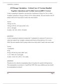 ATI Dosage Calculation Critical Care &vert; 5 Versions Bundle &lpar;Questions & Verified Answers&rpar;