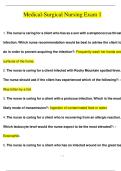 Medical-Surgical Nursing Exam 1 &vert; Questions & Correct Answers &lpar;Verified Study Guide&rpar;