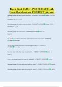 Black Rock Coffee UPDATED ACTUAL   Exam Questions and CORRECT Answers