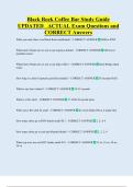 Black Rock Coffee Bar Study Guide  UPDATED   ACTUAL Exam Questions and  CORRECT Answers 