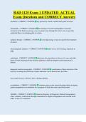 RAD 1125 Exam 1 UPDATED  ACTUAL   Exam Questions and CORRECT Answers