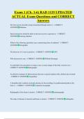 Exam 1 &lpar;Ch&period; 1-6&rpar; RAD 1125 UPDATED   ACTUAL Exam Questions and CORRECT  Answers