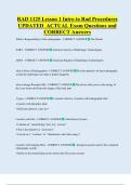 RAD 1125 Lesson 1 Intro to Rad Procedures  UPDATED  ACTUAL Exam Questions and  CORRECT Answers 
