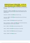 RAD1125 Exam 3 UPDATED    ACTUAL  Exam Questions and CORRECT Answers